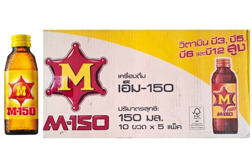 An image of Box of M-150 Energy Drink - 50 x 150ml from Best Before Its Gone, we stock products near or past their best Before Date.