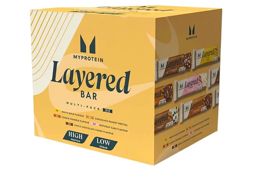 An image of Box of My Protein - Layered Bar - Multi Pack - 12 x Protein Bars from Best Before Its Gone, we stock products near or past their best Before Date.