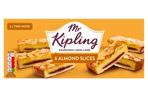 An image of Mr Kilping  - 6 Almond Slices (3 x Twin Packs) from Best Before Its Gone, we stock products near or past their best Before Date.