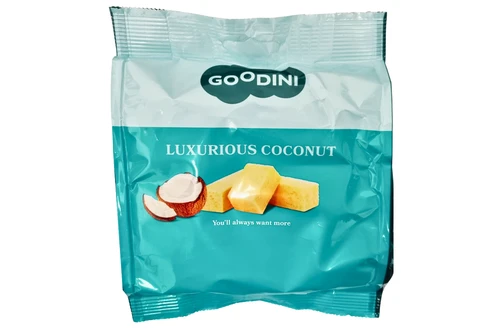 An image of Goodini - Luxurious Coconut Flavoured Nougat - 150g from Best Before Its Gone, we stock products near or past their best Before Date.