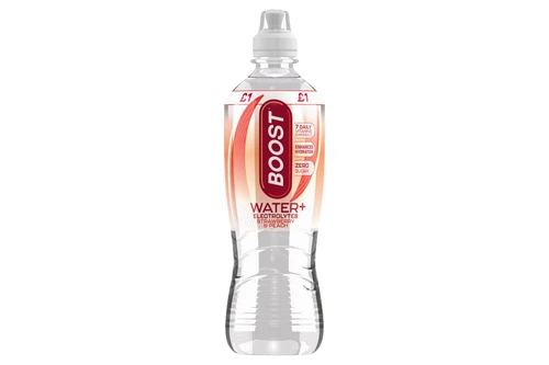 An image of Boost -  Water+ Electrolytes - Strawberry & Peach Flavour Still Drink - Zero Sugar - 500ml from Best Before Its Gone, we stock products near or past their best Before Date.