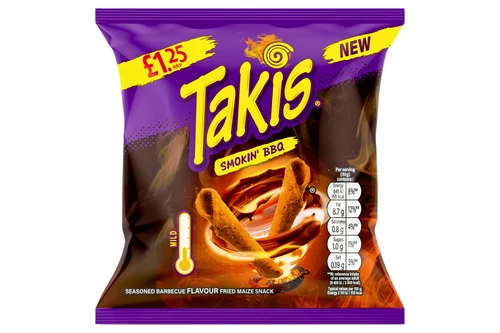 An image of Takis - Smokin BBQ Flavour Snacks - Mild - 55g from Best Before Its Gone, we stock products near or past their best Before Date.