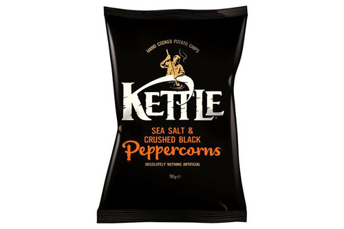 Kettle Chips -Sea Salt & Crushed Black Peppercorns - 150g
