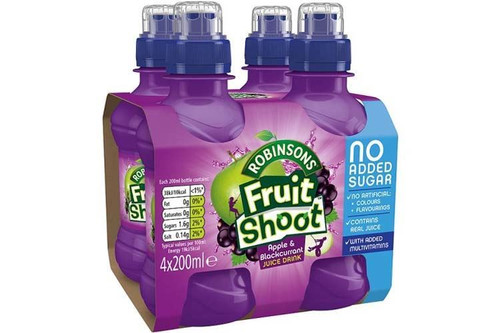 Robinsons - Fruit Shoot L/S - Apple & Blackcurrant 200ml 4 Pack