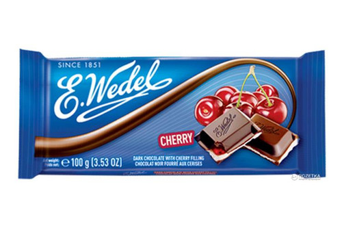 E. Wedel - Dark Chocolate with Cherry Filling - 100g