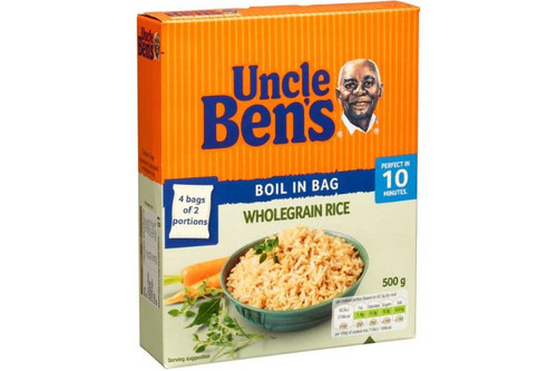 Uncle Ben's 4x125g Wholegrain Rice Boil in Bag