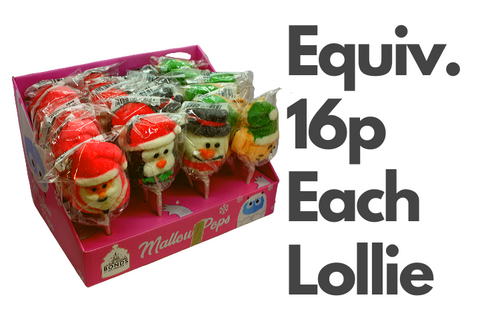 Box of 24 Bonds of London - Strawberry Marshmallow Lollipop - 24 x 45g