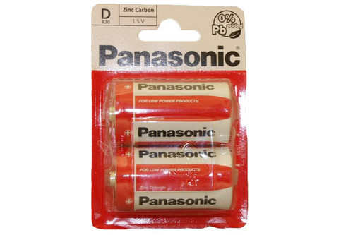 Panasonic - 2 Pack D/R20/UM1/MN1300 1.5v Batteries