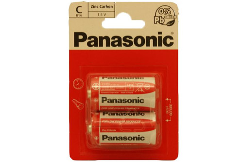 Panasonic - 2 Pack C/R14/UM2/MN1400 1.5v Batteries