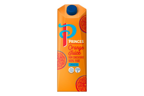 Princes - 100% Pure Smooth Orange Juice from Concentrate - 1 Litre
