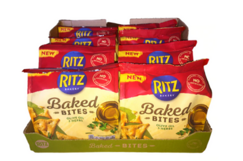 Box of Ritz - Baked Bites Olive Oil & Herbs - 8 x 100g