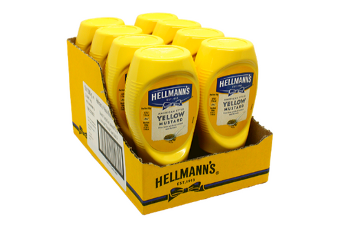 Box of Hellmann's - Yellow Mustard -8 x 260g