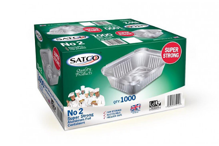 Satco - No2 Super Strong Aluminium Foil Containers - x1000