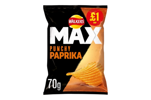 Walkers MAX Punchy Paprika - 70g