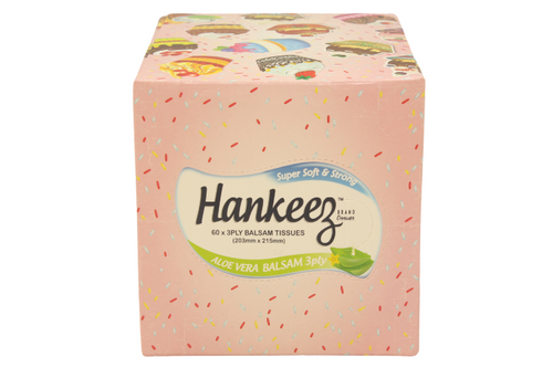 Hankees - Aloe Vera Balsam Tissues - 60 Pack