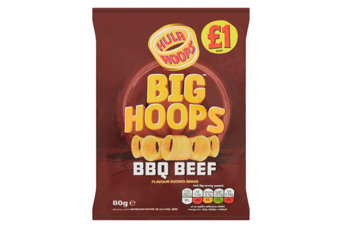 Hula Hoops - Big Hoops - BBQ Beef - 80g