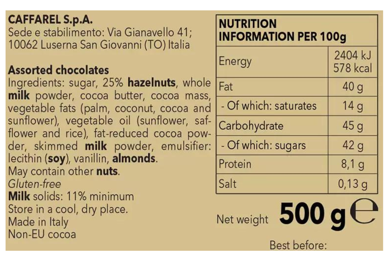 Caffarel - Hazelnut Creations - 500g (Damaged Packaging)