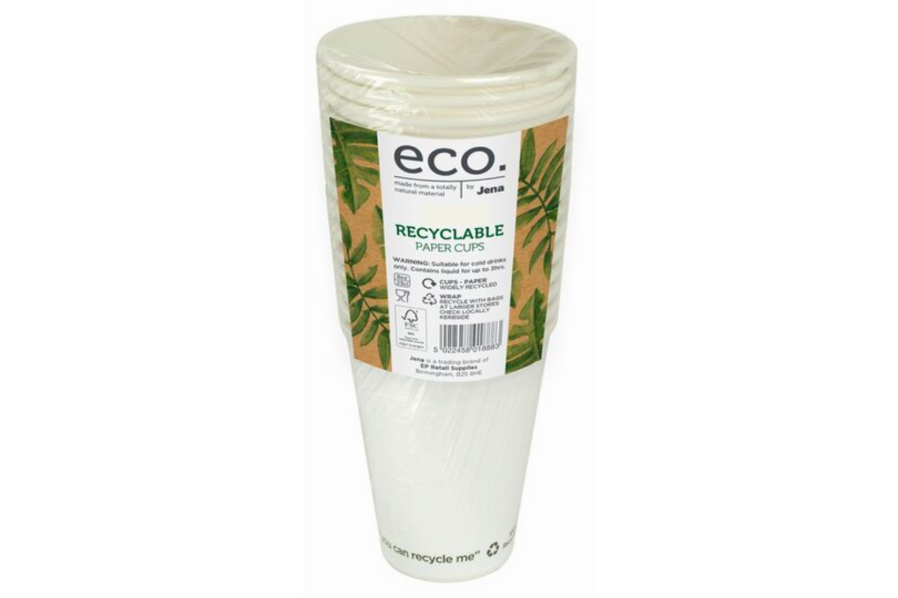 Jena ECO Recyclable Paper Cups x 8 Best Before it's Gone Ltd