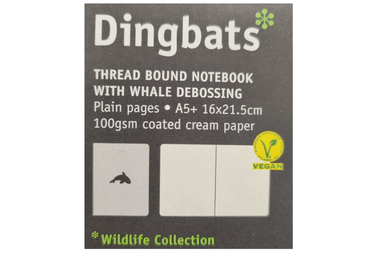 Dingbats - Wildlife Collection - Whale Debossing - Plain Pages - A5 ...