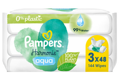 Pampers Aqua Harmonie Lingettes Bébé 144 lingettes