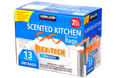 Kirkland - Scented Kitchen Drawstring Bags - Fresh Scent - 200 Bags ...