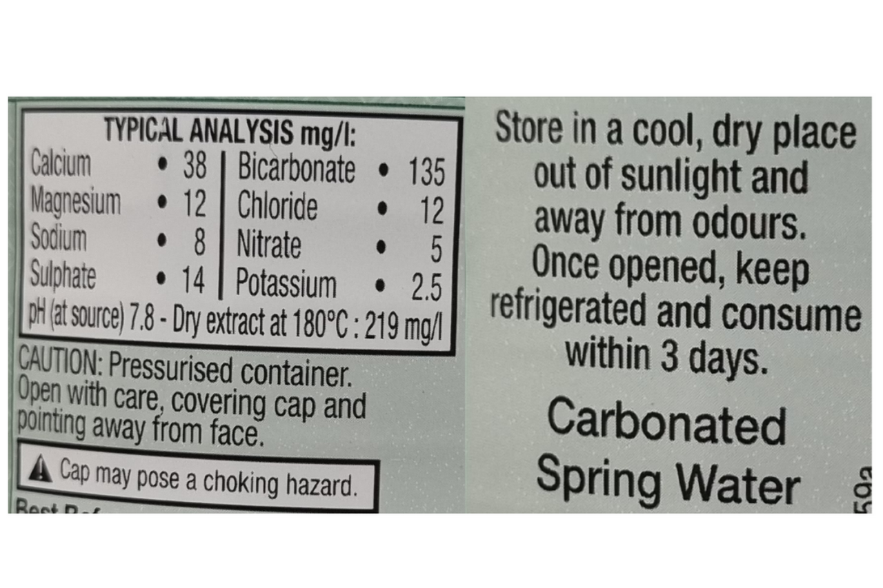 Kirkland Signature Sparkling Spring Water 500ml Best Before it's