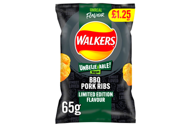 Barbecue Rip Walker's Walkers - BBQ Pork Ribs Flavour Crisps - Vegan - 65g - Best Before it's ...