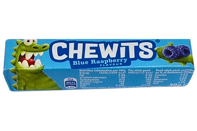 Chewits - Blue Raspberry Flavour Sweets - 30g - Best Before it's Gone Ltd