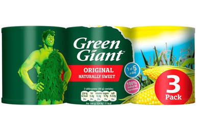 Green Giant - Original Sweetcorn - 3 x 198g