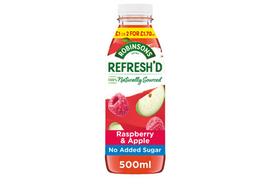 Robinsons - Refresh'd Raspberry & Apple Spring Water with Real Fruit ...