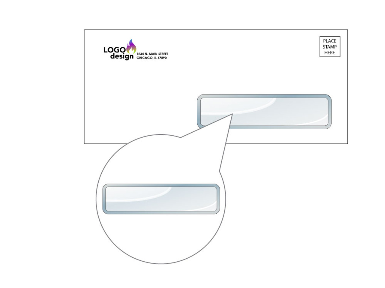 Custom Right Window Envelopes - EN1042