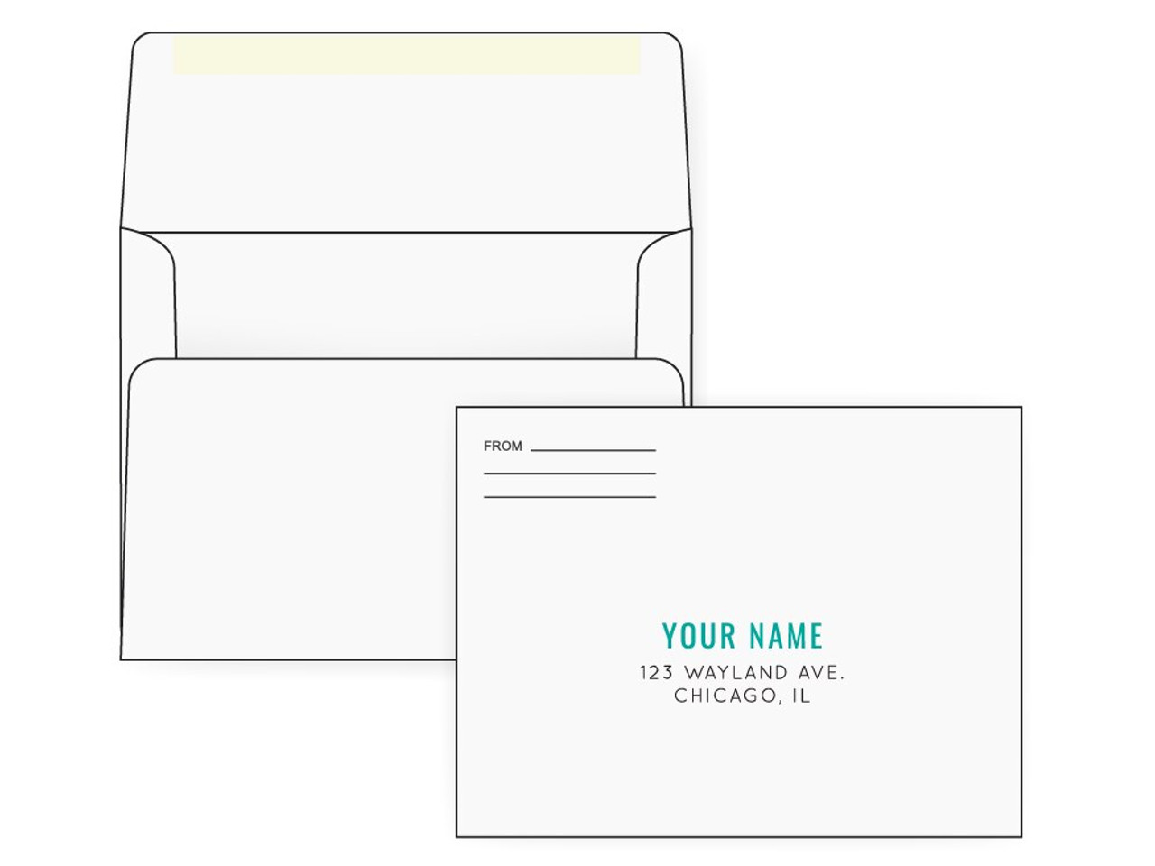 Custom White A7 Envelopes | Invitation Envelopes - EN1072