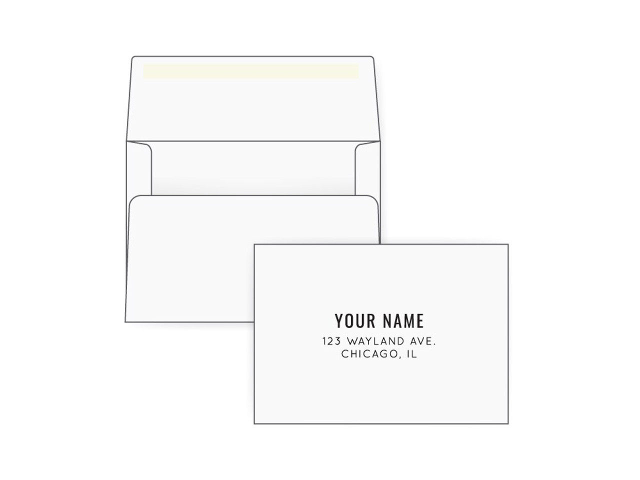 Custom A2 White Envelopes  Custom Invitation Envelopes - EN1073