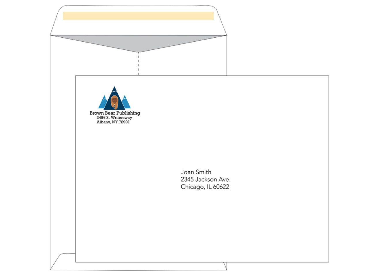 9x12 flat envelope address template