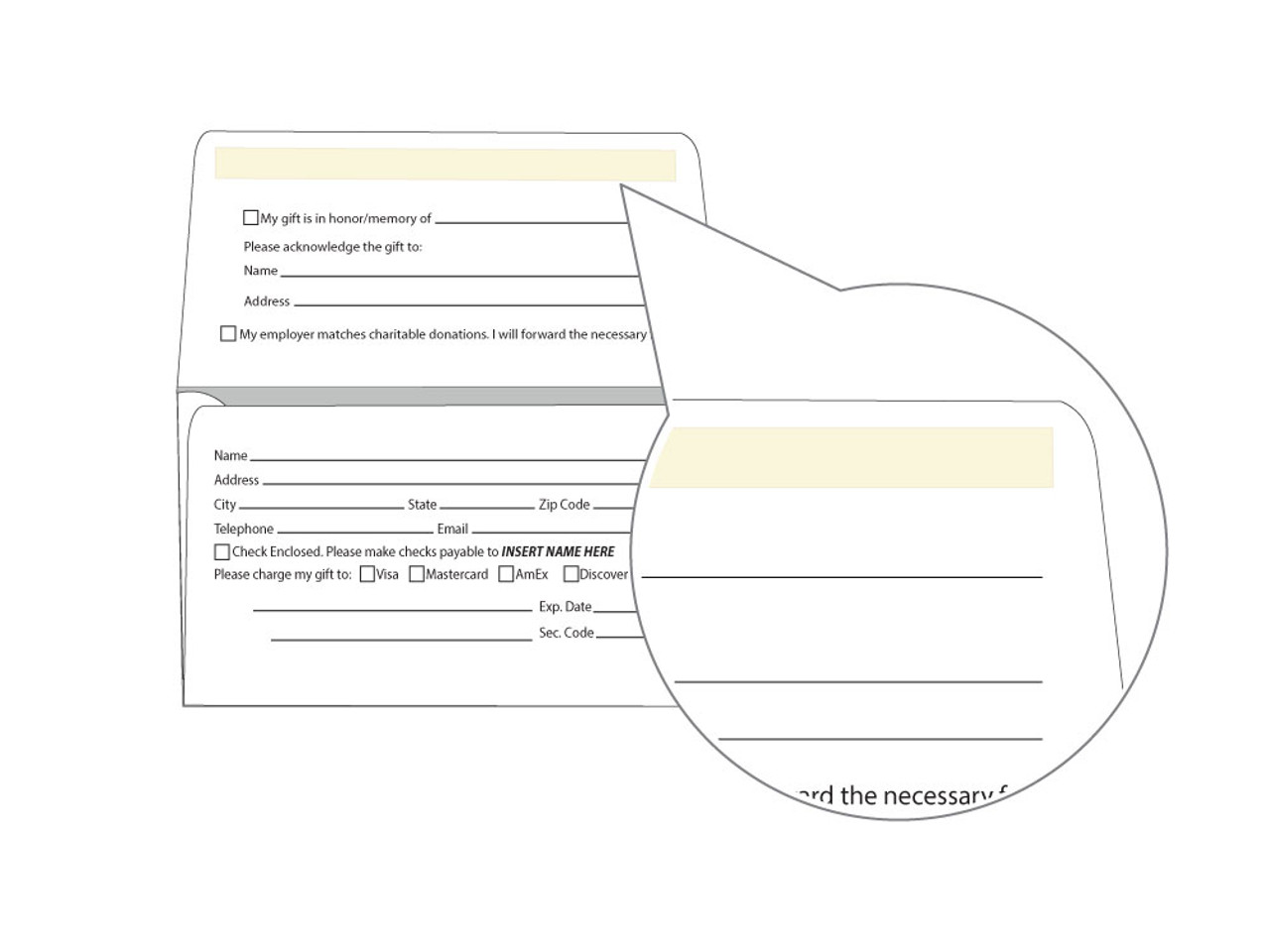 Custom #6 1/4 Remittance Envelopes EN1013