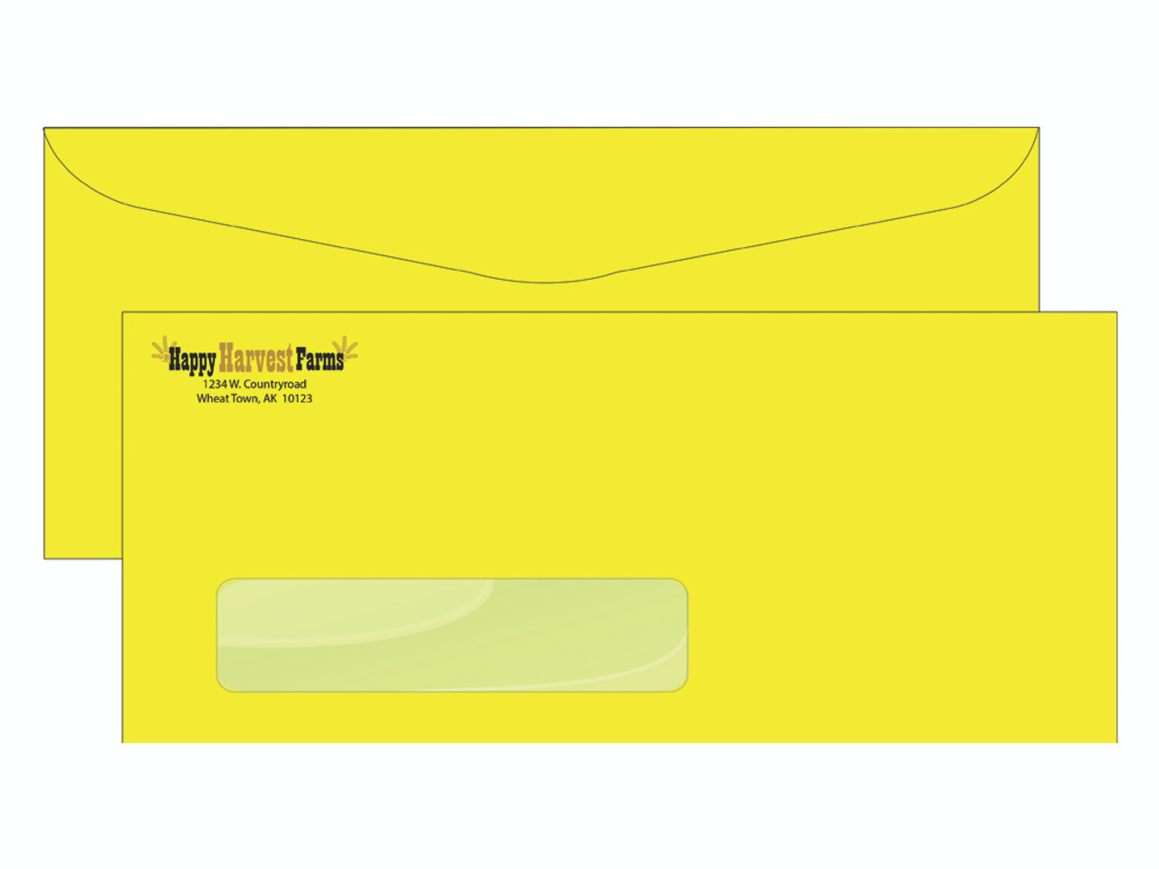 Custom Envelopes with Windows - Bright Colors - EN1101