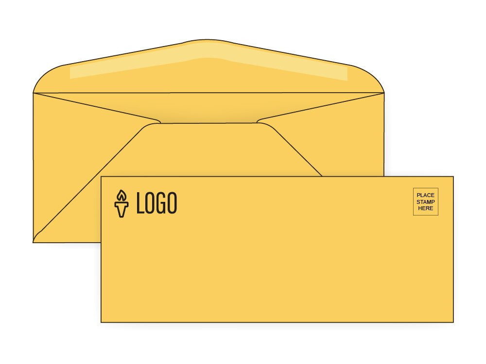 Custom Gold 10 Regular Envelopes Custom Business Envelopes EN1059