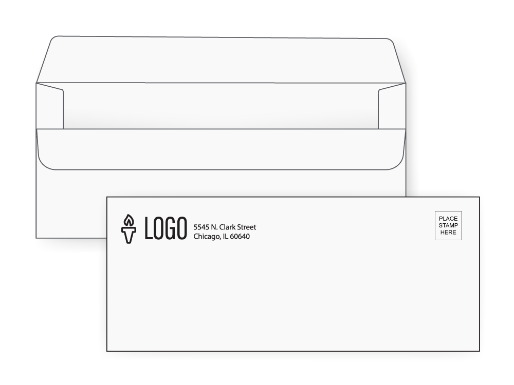 Custom Simple Seal Envelopes Printed Flip & Seal Business Envelopes
