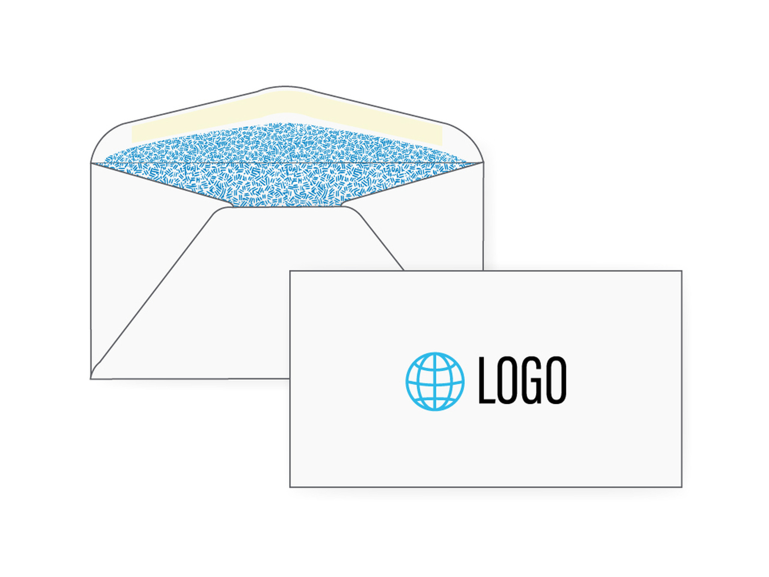 Custom 6.75 Security Envelopes Printed Return Payment Envelopes