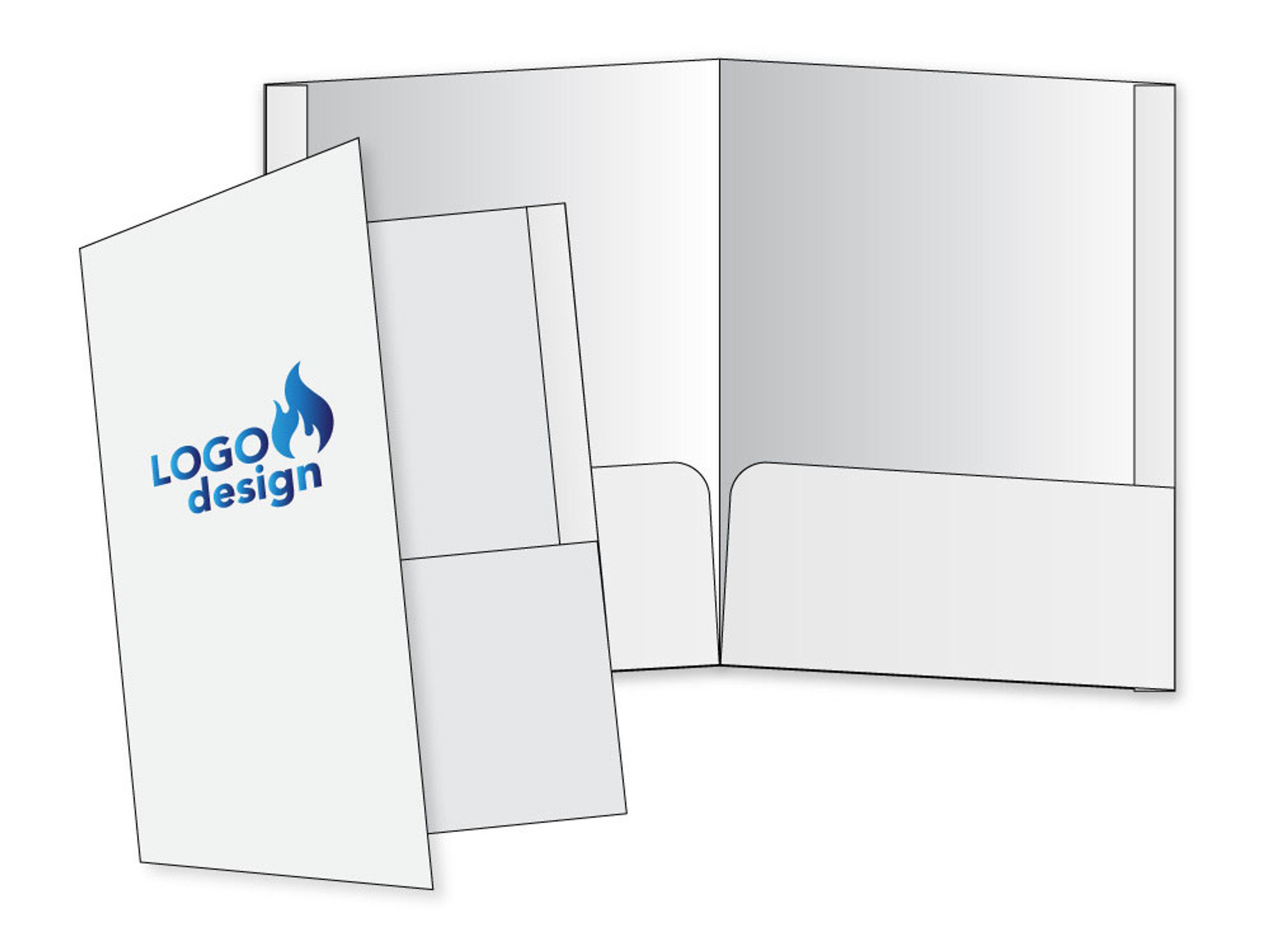 presentation folder with custom logo