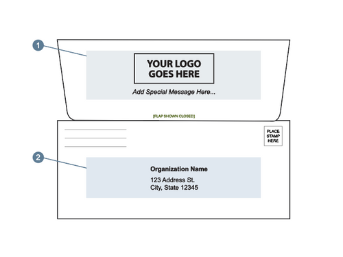 easy to use #9 donation envelopes for nonprofit front