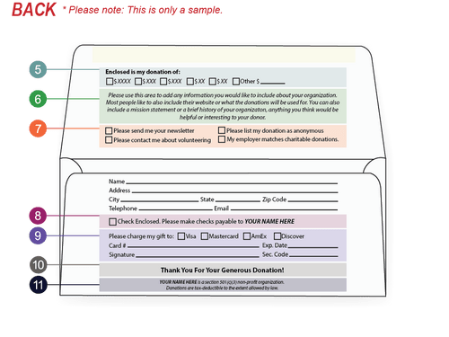 Charity Donation Envelopes - Easy to Use - EN3500