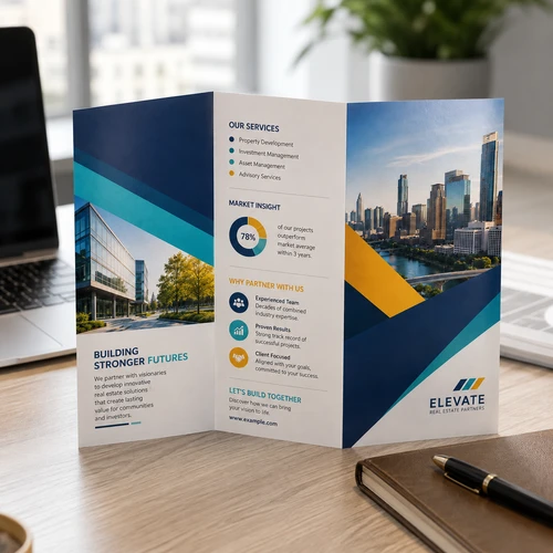 Custom Gloss Brochures – 8.5 x 11 – 100lb Gloss Text
