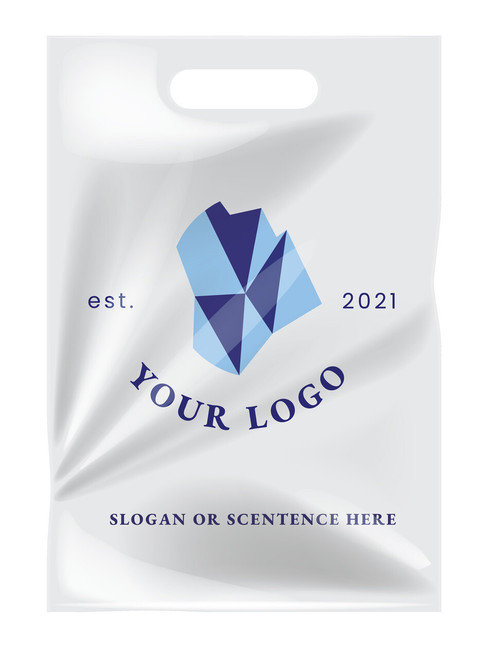 Full Color Die Cut Handles Plastic Bags