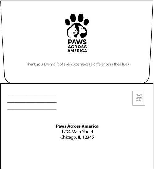 Custom printed security remittance envelope with logo