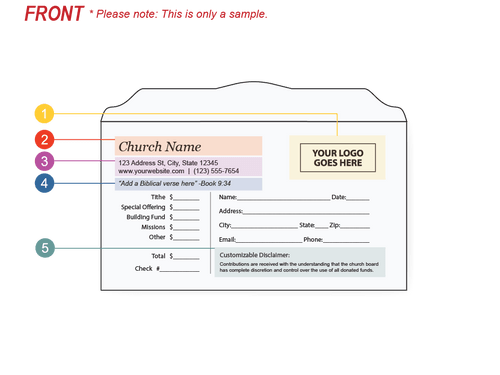 Custom Offering Envelopes - Easy to Use - EN2500