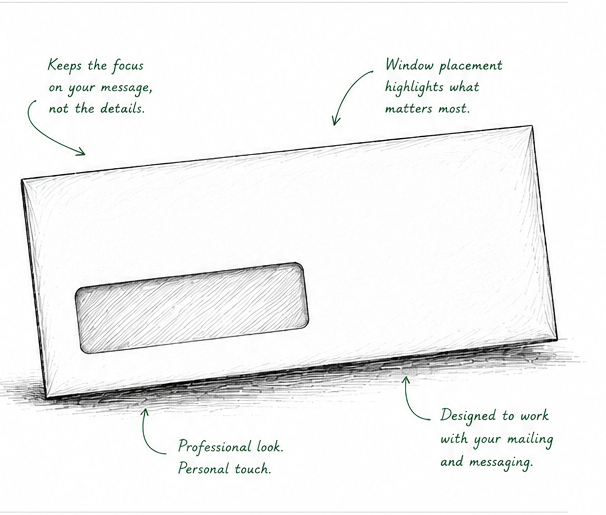 Custom window envelope features