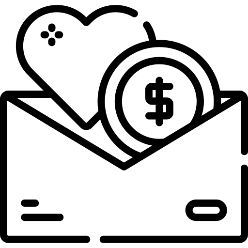 Mail icon symbolizing professional donation envelope mailings