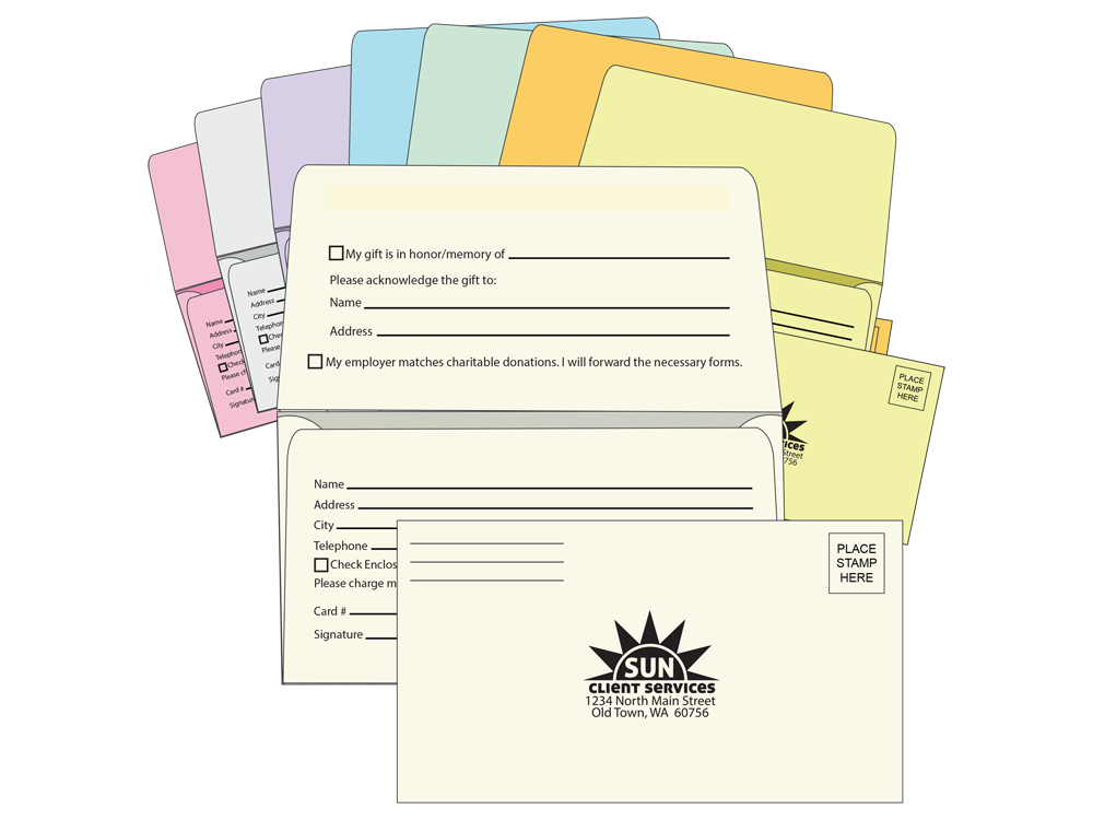 Donation envelopes for nonprofits