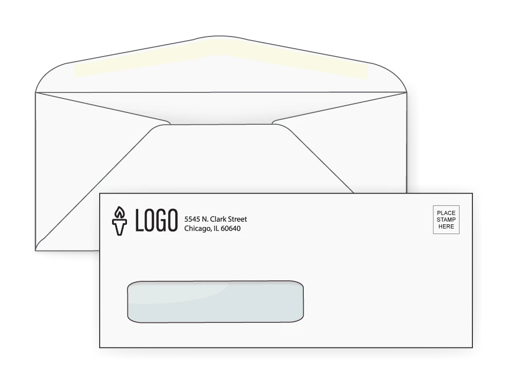 Window Envelope Long Pattern Custom #10 Window Envelopes | #10 Envelopes with Window
